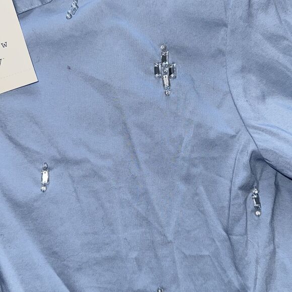 А NEW DAY CROPPED SHIRT WITH CRYSTALS SIZE S NEW - Picture 2 of 5